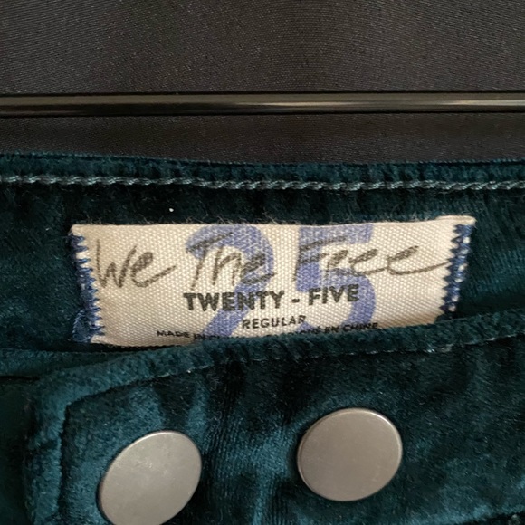 Free People blue velvet skinny jeans - Picture 5 of 6